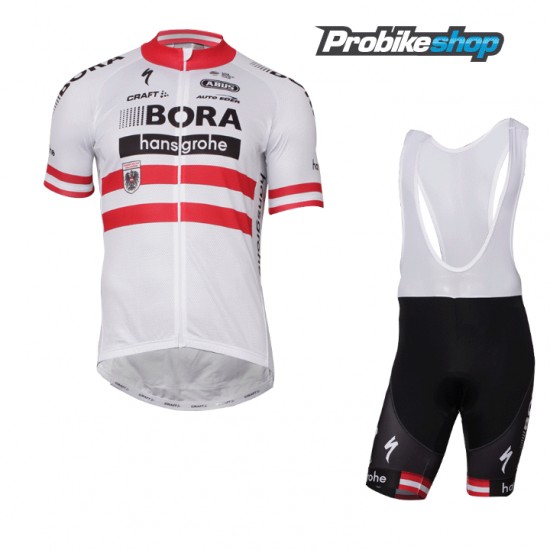 2017-2018 Bora Hansgrohe Österreichischer Meister Fahrradbekleidung Satz Fahrradtrikot Kurzarm Trikot und Kurz Trägerhose 2017-2018 Bora Hansgrohe Österreichischer Meister Fahrradbekleidung Satz Fahrradtrikot Kurzarm Trikot und Kurz Trägerhose