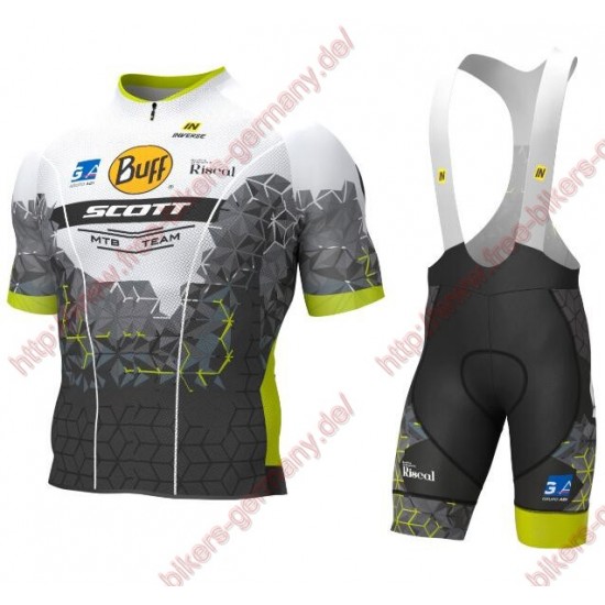 Radsport BUFF SCOTT 2018 Radbekleidung Satz Trikot Kurzarm+Trägerhosen Set Radsport BUFF SCOTT 2018 Radbekleidung Satz Trikot Kurzarm+Trägerhosen Set