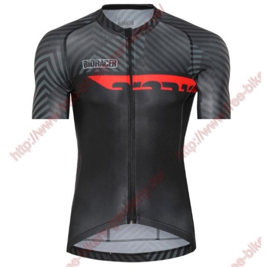 Radsport Bioracer Spitfire Dazzle Rot Trikot Kurzarm