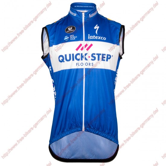 Radsport Quick Step Floors 2018 Windstopper ärmelloses Trikot Kurz