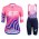 Fahrradbekleidung Radsport 2020 Damen EF Education First Radbekleidung Satz Trikot Kurzarm+Trägerhosen Set Outlet