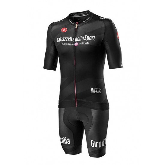 Fahrradbekleidung Radsport 2020 GIRO D'ITALIA Radbekleidung Satz Trikot Kurzarm+Trägerhosen Set Outlet Schwarz 2CGJF