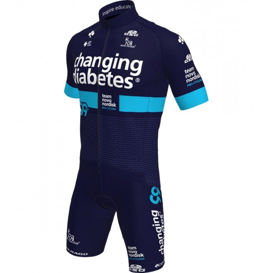 Fahrradbekleidung Radsport 2020 Team Novo Nordisk Radbekleidung Satz Trikot Kurzarm+Trägerhosen Set Outlet S4556