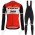 Profiteams Trek Segafredo 2019 rot Radsport Fahrradbekleidung Trikot Langarm+Lang Trägerhose