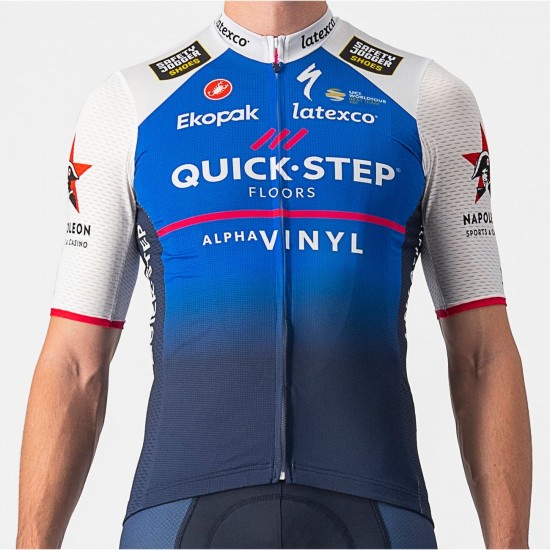 Quick Step-Alpha Vinyl 2022 Competizione Radtrikot kurzarm
