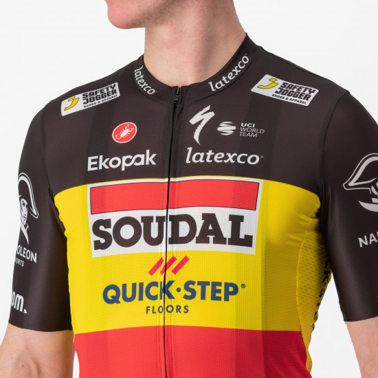 Soudal Quick-Step belgischer Meister 2023 Competizione Radtrikot kurzarm Soudal Quick-Step belgischer Meister 2023 Competizione Radtrikot kurzarm