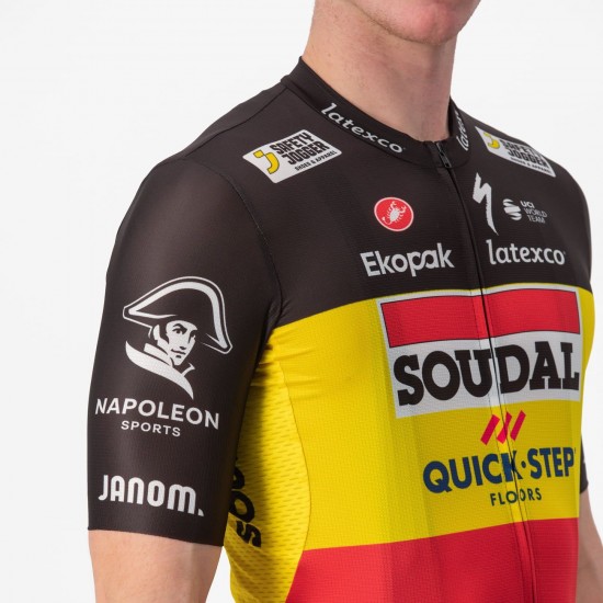 Soudal Quick-Step belgischer Meister 2023 Competizione Radtrikot kurzarm Soudal Quick-Step belgischer Meister 2023 Competizione Radtrikot kurzarm
