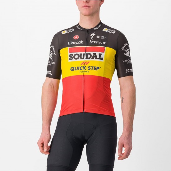 Soudal Quick-Step belgischer Meister 2023 Competizione Radtrikot kurzarm Soudal Quick-Step belgischer Meister 2023 Competizione Radtrikot kurzarm