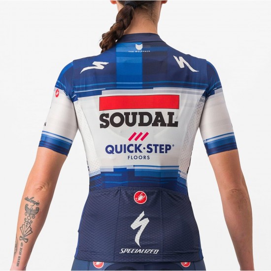 Soudal Quick-Step 2023 Competizione Radtrikot Damen kurzarm Soudal Quick-Step 2023 Competizione Radtrikot Damen kurzarm