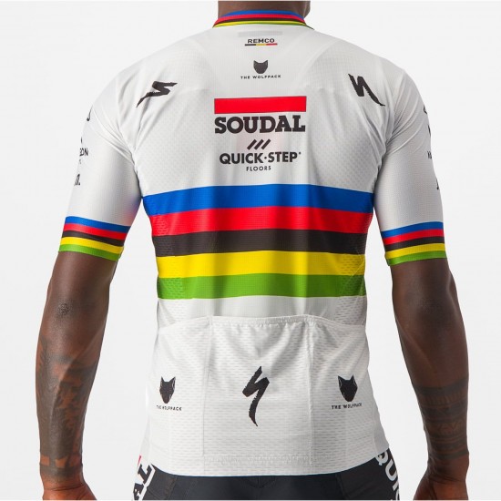 Soudal Quick-Step Straßenrad Weltmeister Regenbogentrikot 2023 Competizione Radtrikot kurzarm Soudal Quick-Step Straßenrad Weltmeister Regenbogentrikot 2023 Competizione Radtrikot kurzarm
