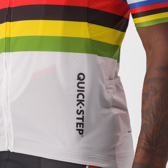 Soudal Quick-Step Straßenrad Weltmeister Regenbogentrikot 2023 Competizione Radtrikot kurzarm Soudal Quick-Step Straßenrad Weltmeister Regenbogentrikot 2023 Competizione Radtrikot kurzarm