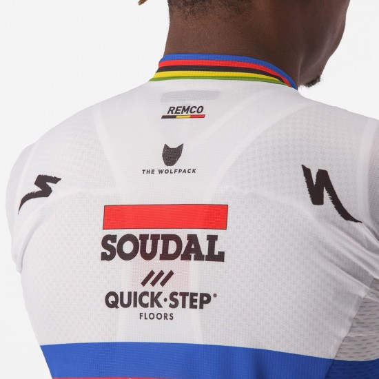 Soudal Quick-Step Straßenrad Weltmeister Regenbogentrikot 2023 Competizione Radtrikot kurzarm Soudal Quick-Step Straßenrad Weltmeister Regenbogentrikot 2023 Competizione Radtrikot kurzarm