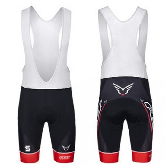 2015 Felt Kurz Trägerhose schwarz rot XUKR455