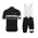 2015 Rapha Schwarz Fahrradbekleidung Satz Fahrradtrikot Kurzarm Trikot und Kurz Trägerhose IMDK588