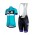 2015 ALE Damen blau Fahrradbekleidung Satz Fahrradtrikot Kurzarm Trikot und Kurz Trägerhose DWJA271