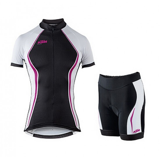 2015 KTM Damen pourpre Radbekleidung Radtrikot Kurzarm und Fahrradhosen Kurz OJDT842