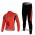 Ferrari Colnago Pro Team Radbekleidung Satz Fahrradtrikot Langarm und Lang Radhose Rot FBAW545