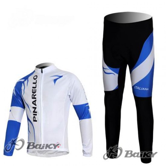 Pinarello Pro Team Radbekleidung Satz Fahrradtrikot Langarm und Lang Radhose Weiß Blau XRQH472 Pinarello Pro Team Radbekleidung Satz Fahrradtrikot Langarm und Lang Radhose Weiß Blau XRQH472