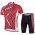 2014 Fox Bike Team Radbekleidung Radtrikot Kurzarm und Fahrradhosen Kurz Rot ETIM648