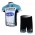 2012 Omega Pharma-Quick Step Radbekleidung Radtrikot Kurzarm und Fahrradhosen Kurz Weiß Blau WLWY882