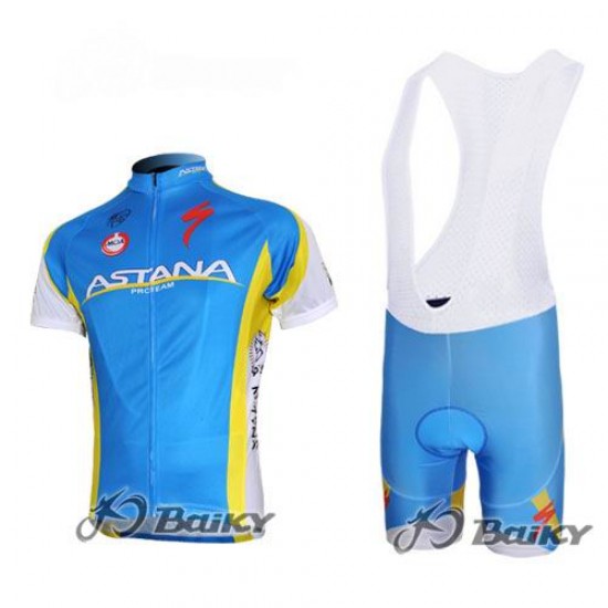 Astana Pro Team Radtrikot Kurzarm Kurz Trägerhose Kits Blau IADK657 Astana Pro Team Radtrikot Kurzarm Kurz Trägerhose Kits Blau IADK657