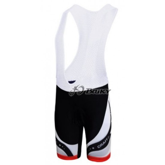 Craft Pro Team Kurz Trägerhose Schwarz Weiß JZYJ934