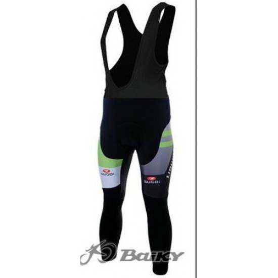 Liquigas Cannondale Pro Team Lang Trägerhose Schwarz Grün FDIW109
