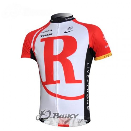RadioShack Trek Pro Team Radtrikot Kurzarm Rot Weiß WHUU985