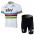 2013 Team Sky UCI Radtrikot Kurzarm und Kurz Radhose Kits Weiß Schwarz SZSN609