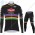 Profiteams Winter 2021 Alpecin Fenix World Champion Schwarz Radsport Fahrradbekleidung Trikot Langarm+Lang Trägerhose OXVSN