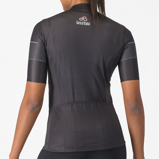 Bekleidung Damen Schwarzes Trikot Damen Giro d'Italia 2024 Competizione Bekleidung Damen Schwarzes Trikot Damen Giro d'Italia 2024 Competizione