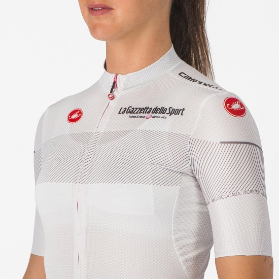Bekleidung Damen Weißes Trikot Damen Giro d'Italia 2024 Competizione Bekleidung Damen Weißes Trikot Damen Giro d'Italia 2024 Competizione