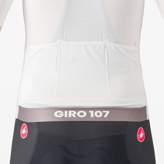 Bekleidung Herren Weißes Trikot Giro d'Italia 2024 Race Bekleidung Herren Weißes Trikot Giro d'Italia 2024 Race