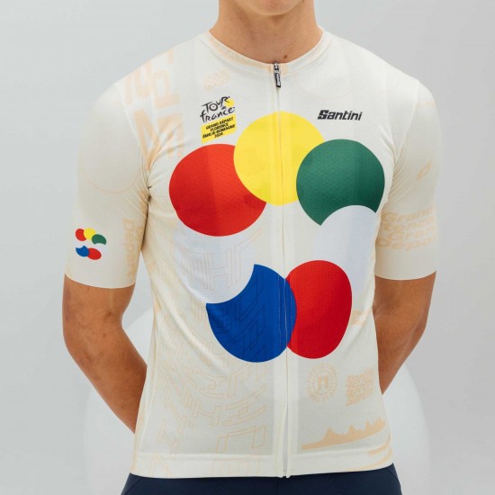 Bekleidung Herren Santini Tour de France 2024 trikot-Grand Départ Bekleidung Herren Santini Tour de France 2024 trikot-Grand Départ