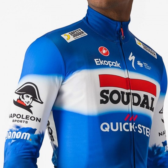 Bekleidung Herren Castelli Soudal Quick-Step 2024 Thermal langarm trikot Bekleidung Herren Castelli Soudal Quick-Step 2024 Thermal langarm trikot
