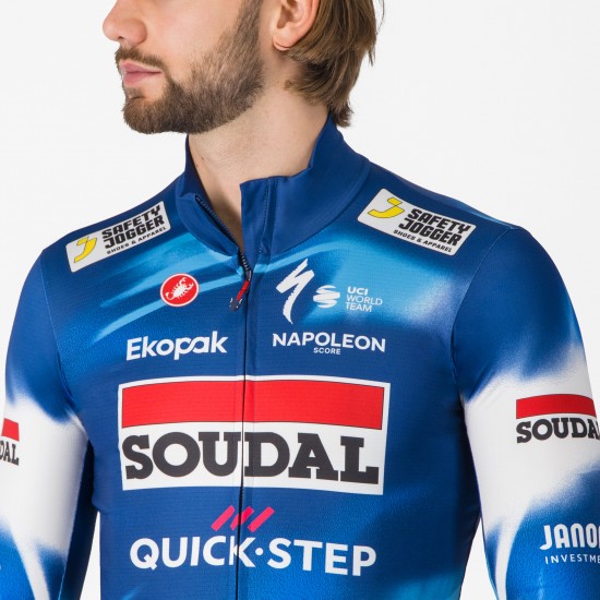 Bekleidung Herren Castelli Soudal Quick-Step 2025 Pro Thermal Mid langarm trikot Bekleidung Herren Castelli Soudal Quick-Step 2025 Pro Thermal Mid langarm trikot