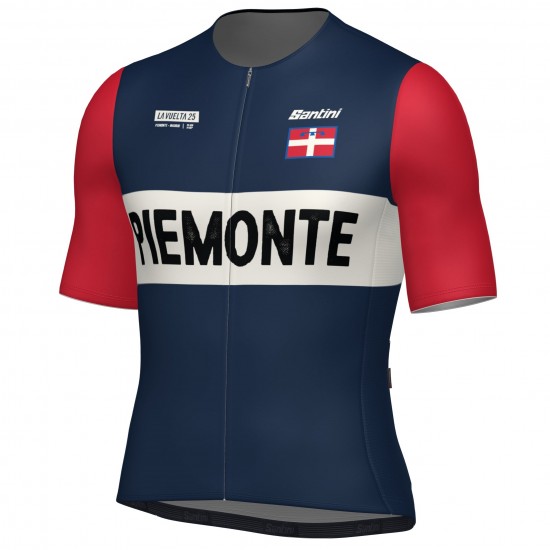 Bekleidung Herren Santini Vuelta Espana 2025 trikot-Grand Salida Piemonte Bekleidung Herren Santini Vuelta Espana 2025 trikot-Grand Salida Piemonte