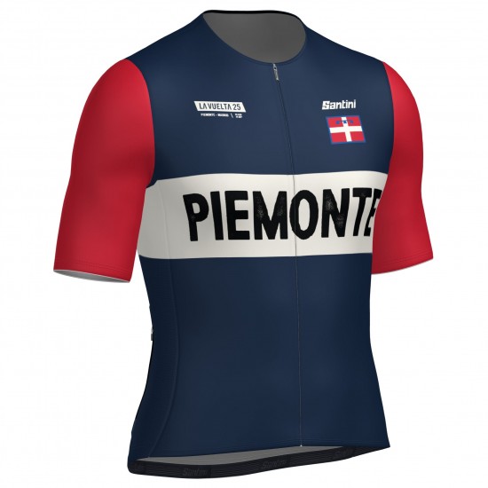 Bekleidung Herren Santini Vuelta Espana 2025 trikot-Grand Salida Piemonte Bekleidung Herren Santini Vuelta Espana 2025 trikot-Grand Salida Piemonte