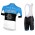 2016 Cofidis Champion d'Estonie blau Fahrradbekleidung Satz Fahrradtrikot Kurzarm Trikot und Kurz Trägerhose CQZD187