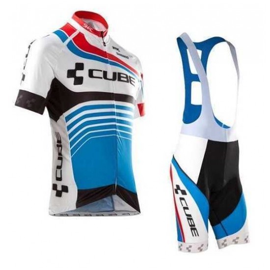 2016 CUBE Herren Fahrradbekleidung Satz Fahrradtrikot Kurzarm Trikot und Kurz Trägerhose WYDY795