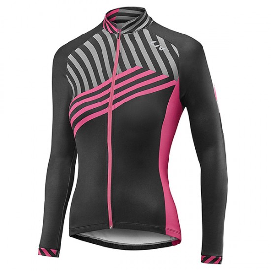 2016 Liv Damen Radtrikot Langarm paars schwarz WTMW676