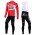 2016 Lotto Soudal Rot Fahrradbekleidung Satz Radtrikot Langarm+Lang Trägerhose QJNQ759