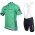 2016 Strava Grün Fahrradbekleidung Satz Fahrradtrikot Kurzarm Trikot und Kurz Trägerhose TUTV449
