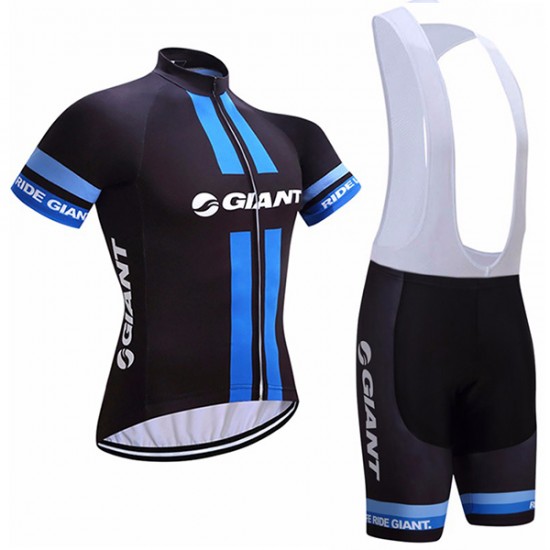 2017 Giant Fahrradbekleidung Satz Radtrikot Kurzarm+Kurz Trägerhose Schwarz 340VLET